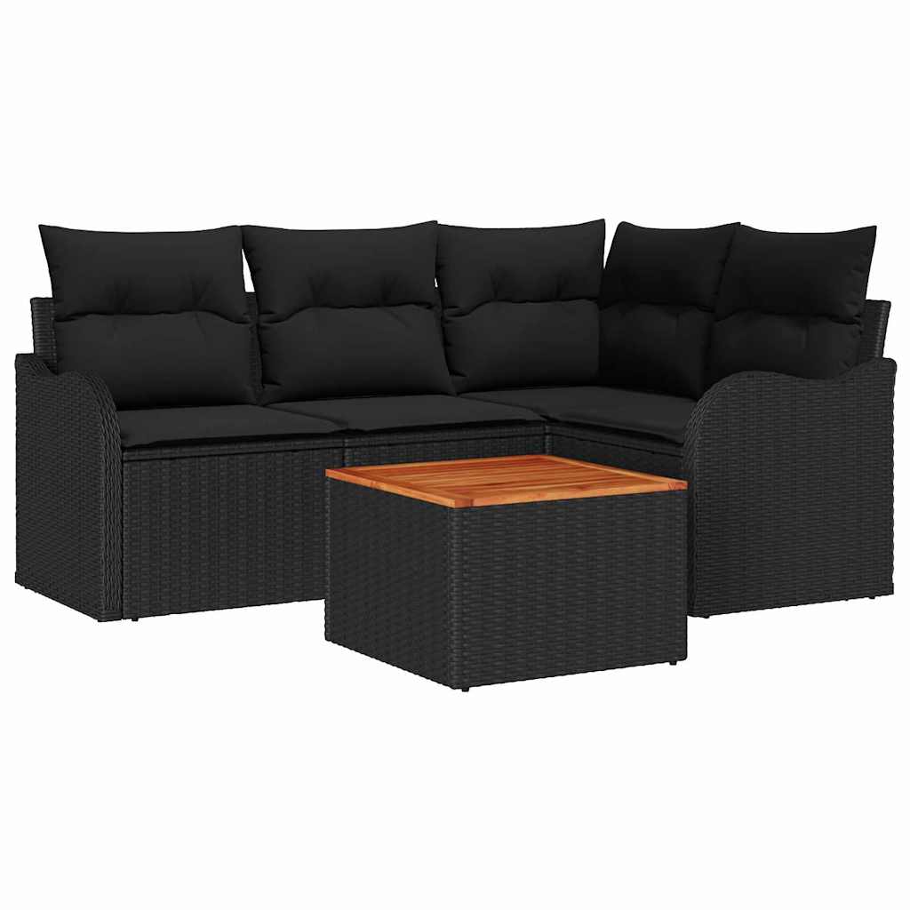 Tuin Sofa Set 5 Pcs Poly Riet