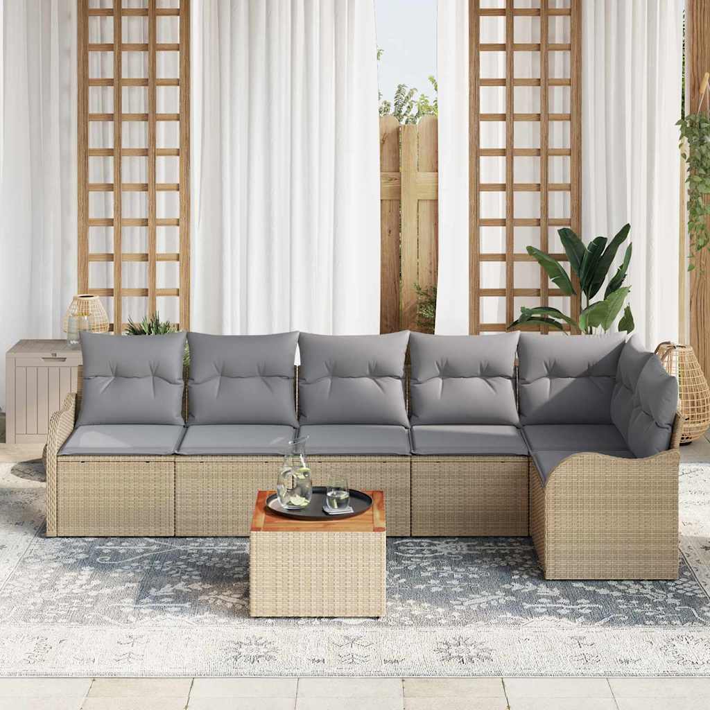 Tuin Sofa Set 7 Pcs Poly Riet