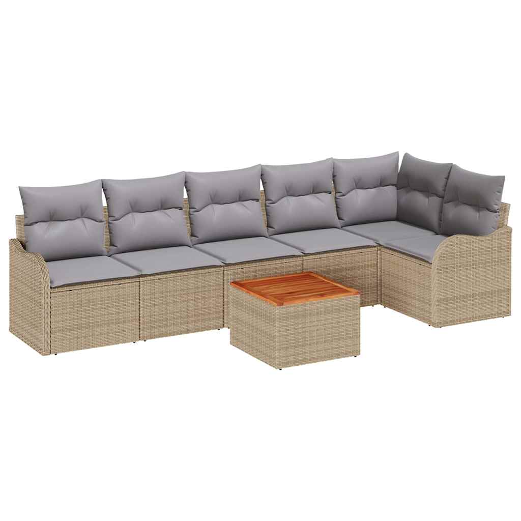 Tuin Sofa Set 7 Pcs Poly Riet