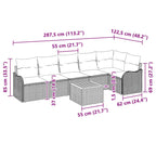 Tuin Sofa Set 7 Pcs Poly Riet
