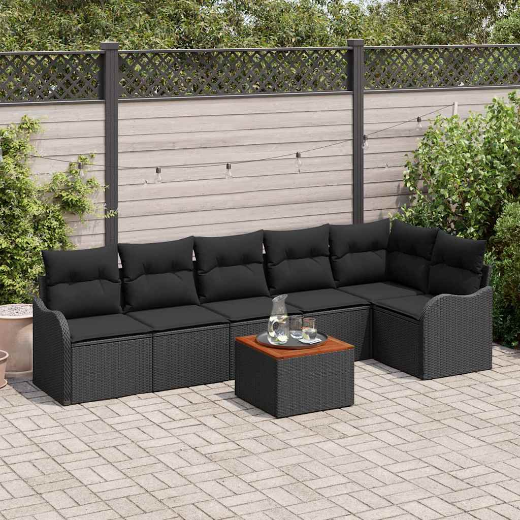 Tuin Sofa Set 7 Pcs Poly Riet