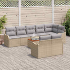 Tuin Sofa Set 9 Pcs Poly Riet