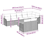 Tuin Sofa Set 9 Pcs Poly Riet