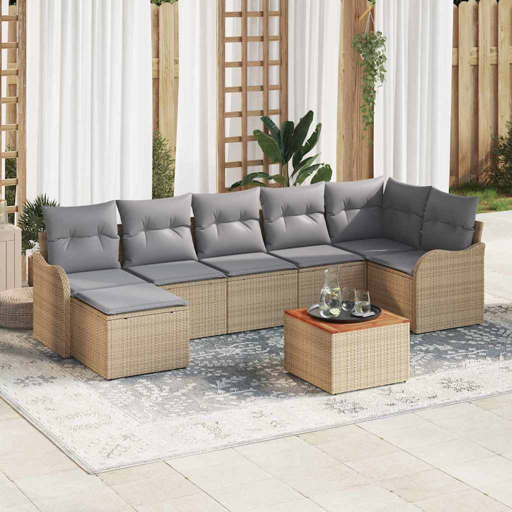 Tuin Sofa Set 8 Pcs Poly Riet