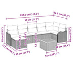 Tuin Sofa Set 8 Pcs Poly Riet