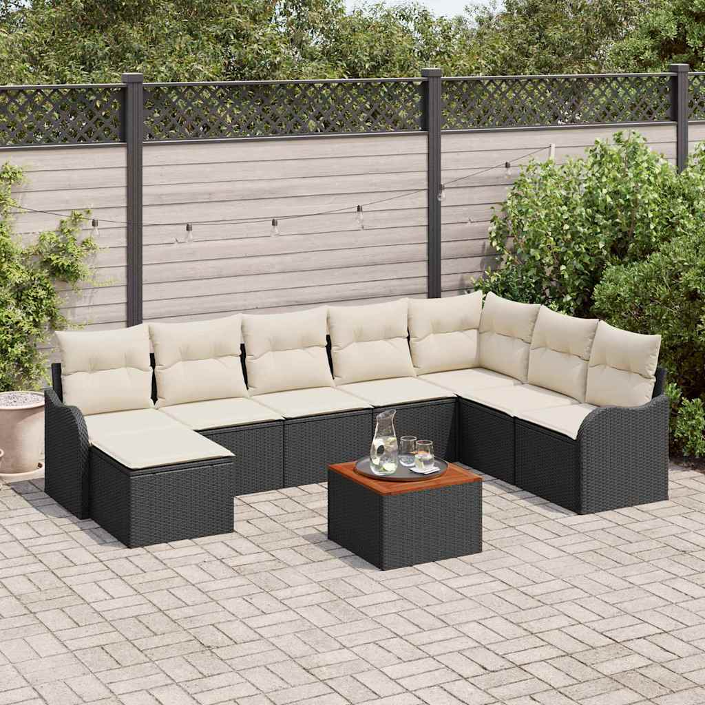 Tuin Sofa Set 9 Pcs Poly Riet