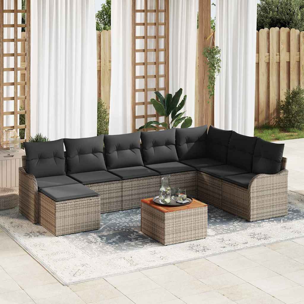 Tuin Sofa Set 9 Pcs Poly Riet