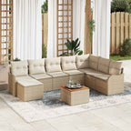 Tuin Sofa Set 9 Pcs Poly Riet