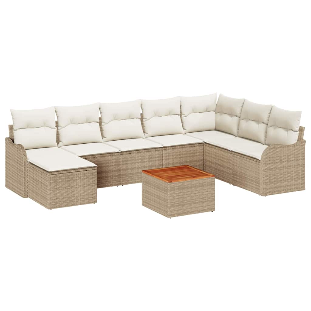Tuin Sofa Set 9 Pcs Poly Riet