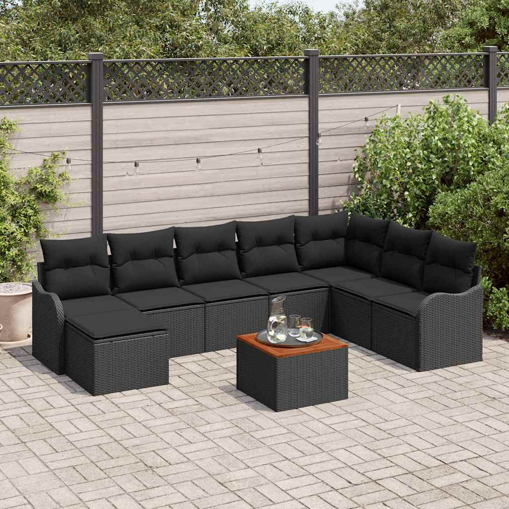 Tuin Sofa Set 9 Pcs Poly Riet