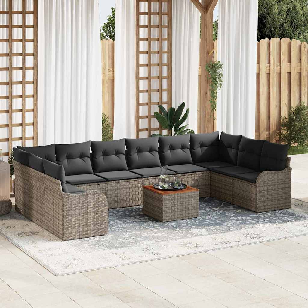 Tuin Sofa Set 11 Pcs Poly Riet