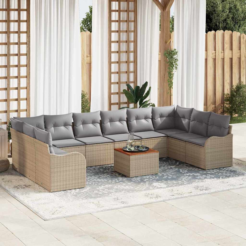 Tuin Sofa Set 11 Pcs Poly Riet