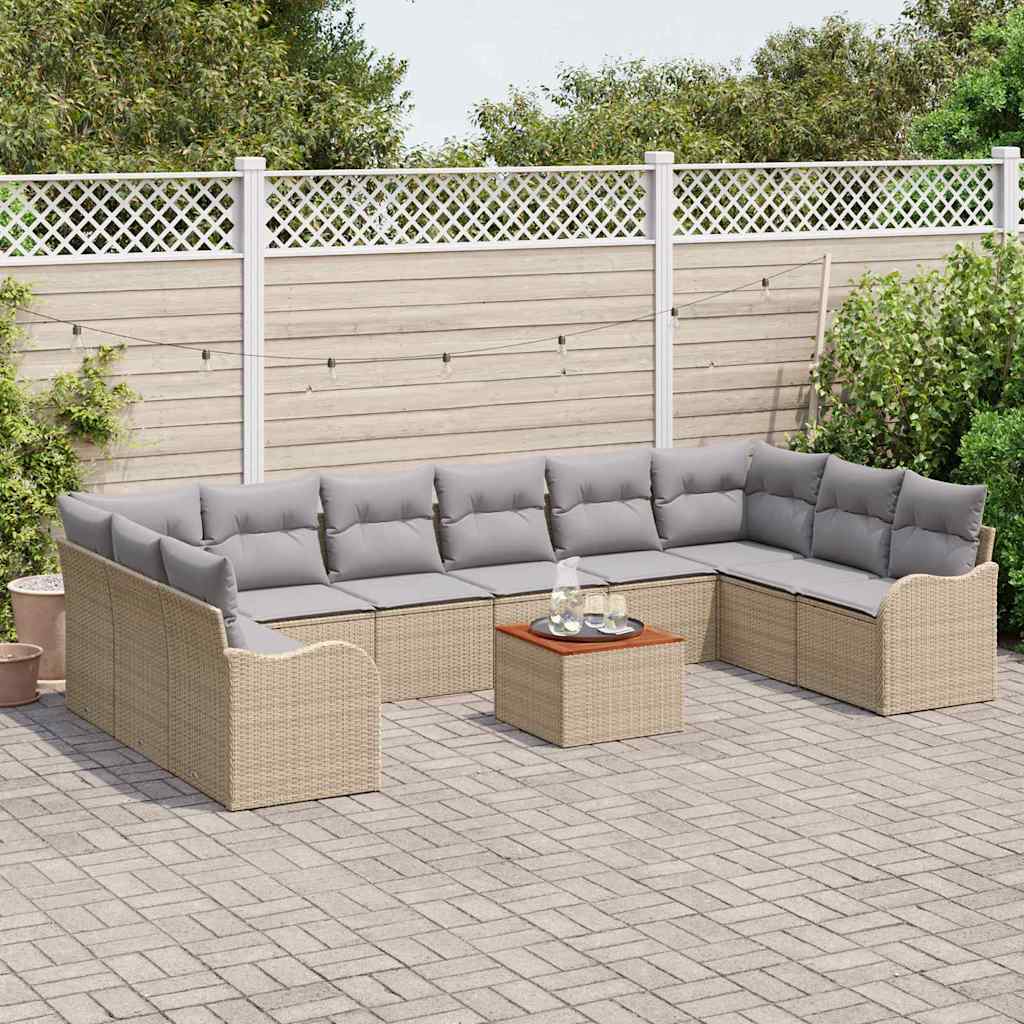 Tuin Sofa Set 11 Pcs Poly Riet