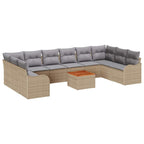 Tuin Sofa Set 11 Pcs Poly Riet