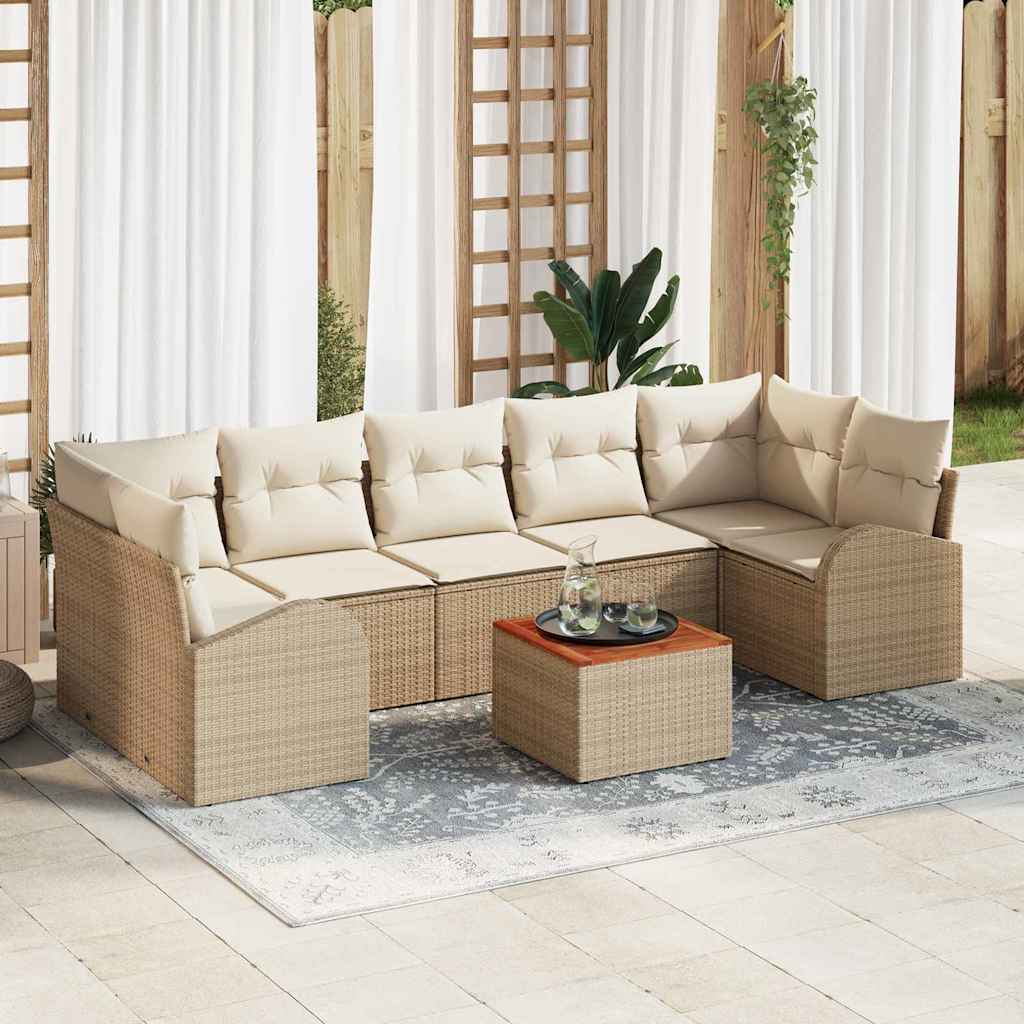 Tuin Sofa Set 8 Pcs Poly Riet