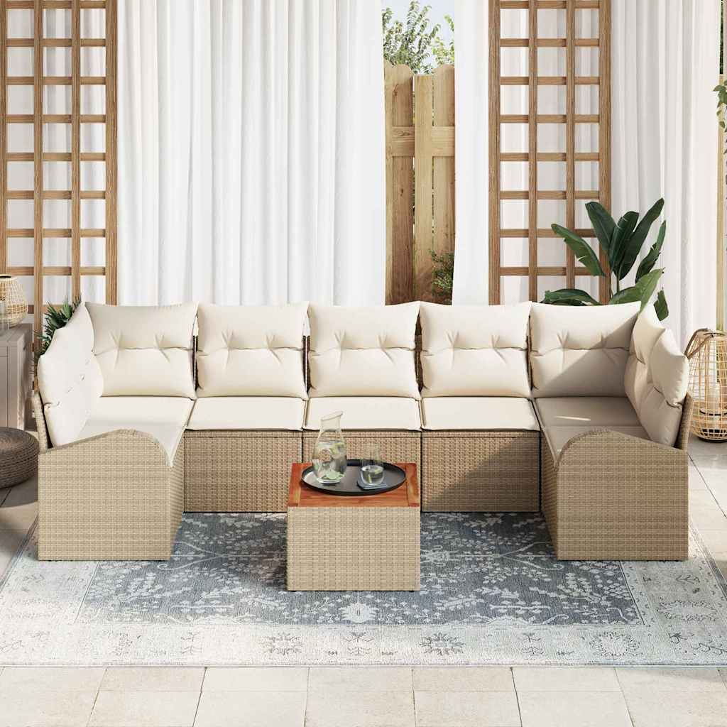 Tuin Sofa Set 8 Pcs Poly Riet