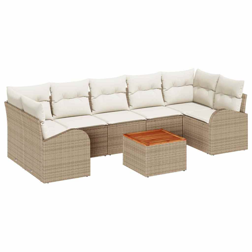Tuin Sofa Set 8 Pcs Poly Riet