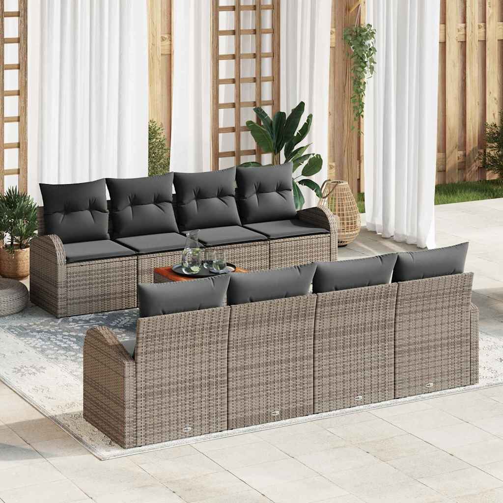 Tuin Sofa Set 9 Pcs Poly Riet