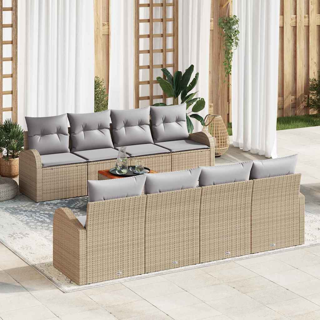 Tuin Sofa Set 9 Pcs Poly Riet