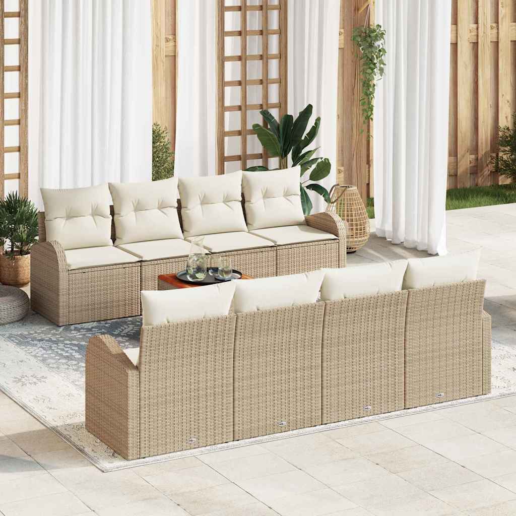 Tuin Sofa Set 9 Pcs Poly Riet