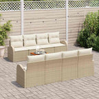 Tuin Sofa Set 9 Pcs Poly Riet