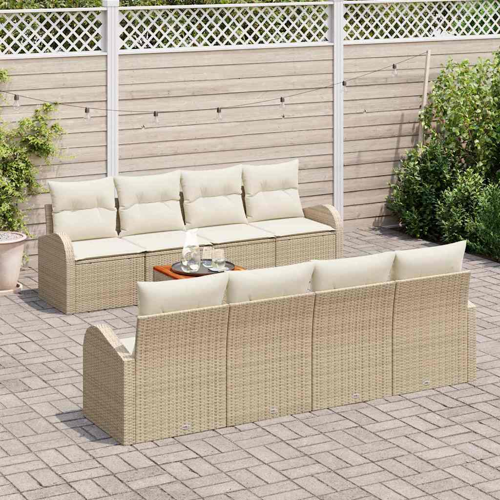 Tuin Sofa Set 9 Pcs Poly Riet