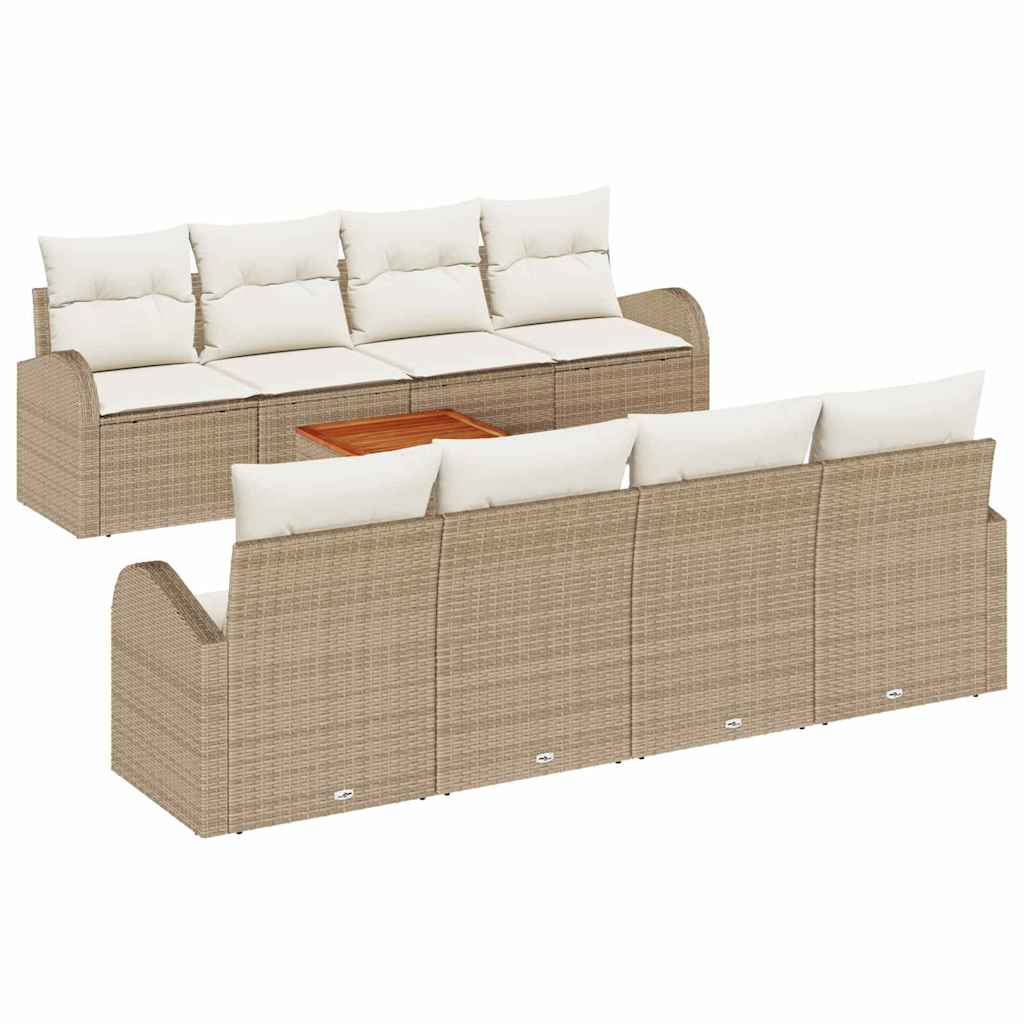 Tuin Sofa Set 9 Pcs Poly Riet