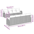 Tuin Sofa Set 9 Pcs Poly Riet