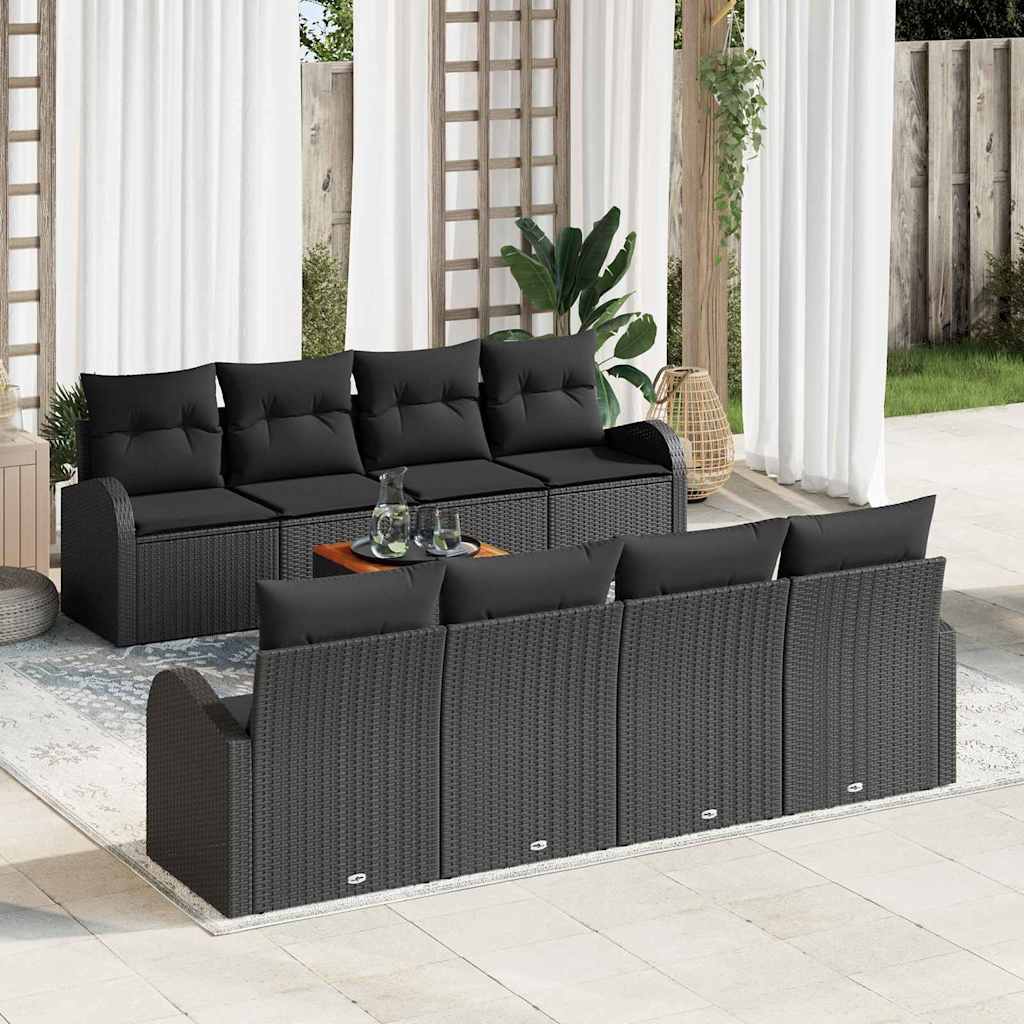 Tuin Sofa Set 9 Pcs Poly Riet