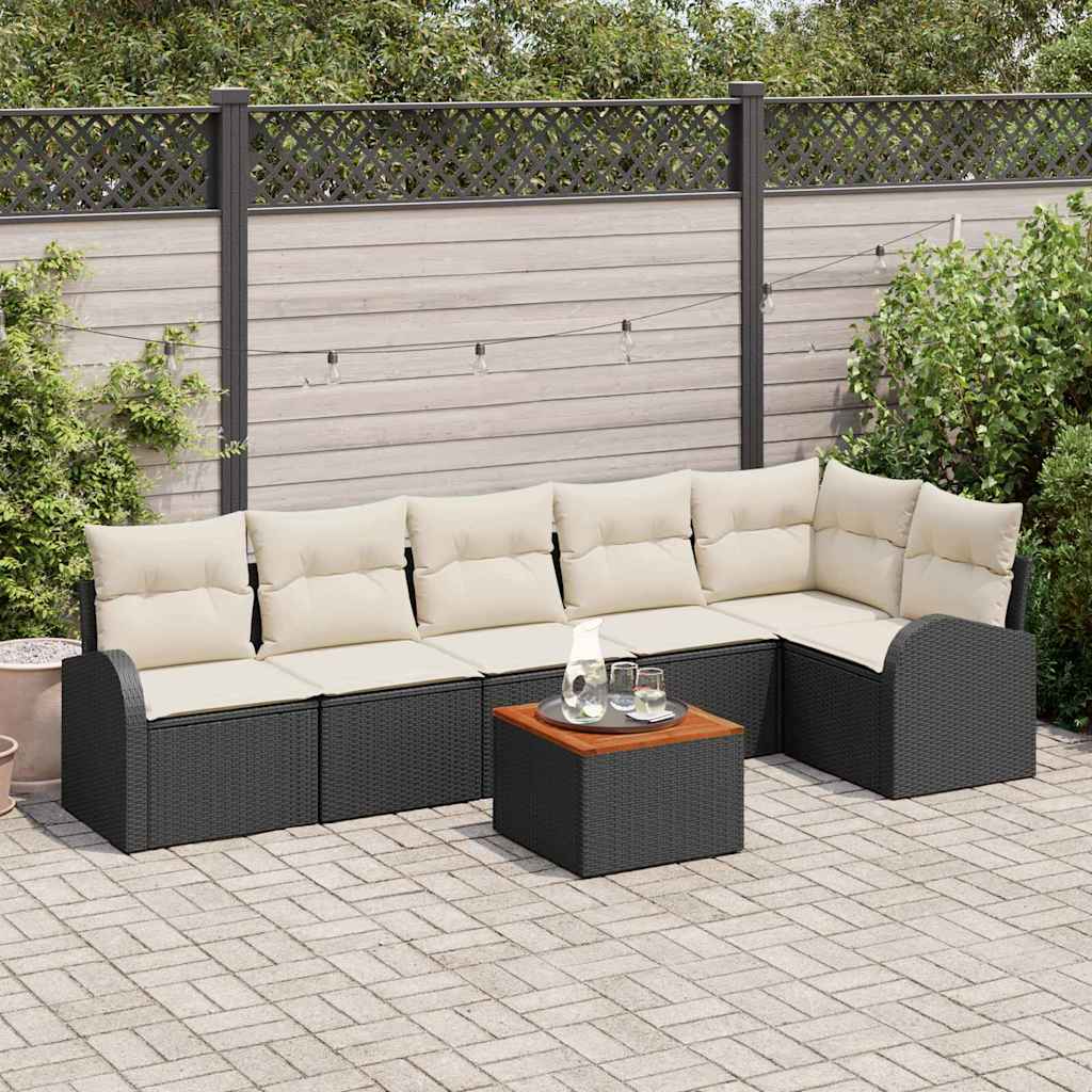 Tuin Sofa Set 7 Pcs Poly Riet