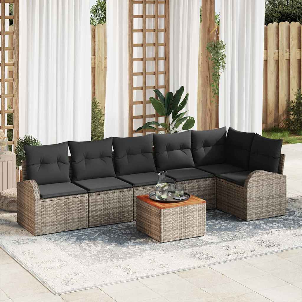 Tuin Sofa Set 7 Pcs Poly Riet