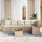 Tuin Sofa Set 7 Pcs Poly Riet