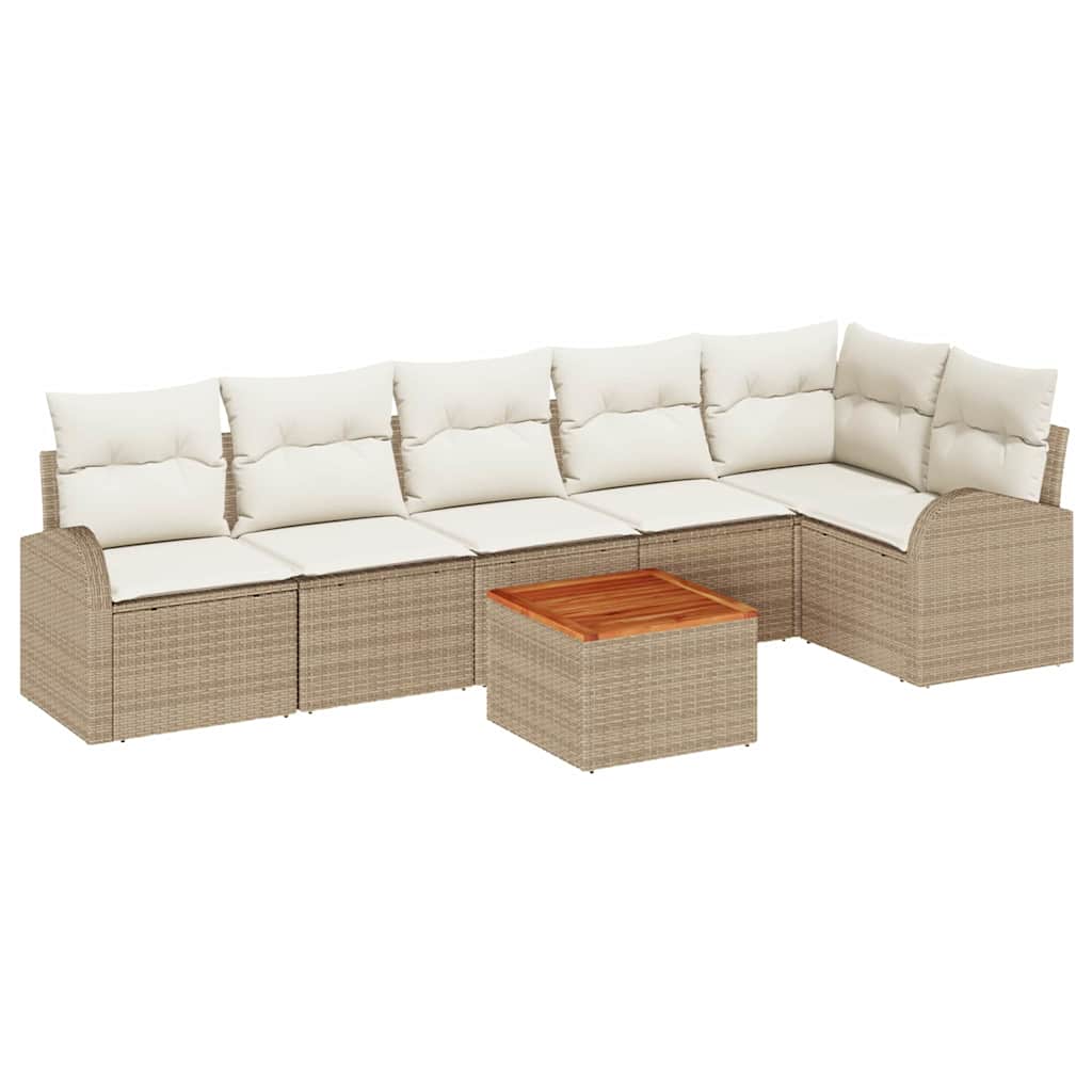 Tuin Sofa Set 7 Pcs Poly Riet