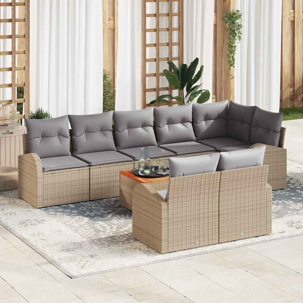 Tuin Sofa Set 9 Pcs Poly Riet