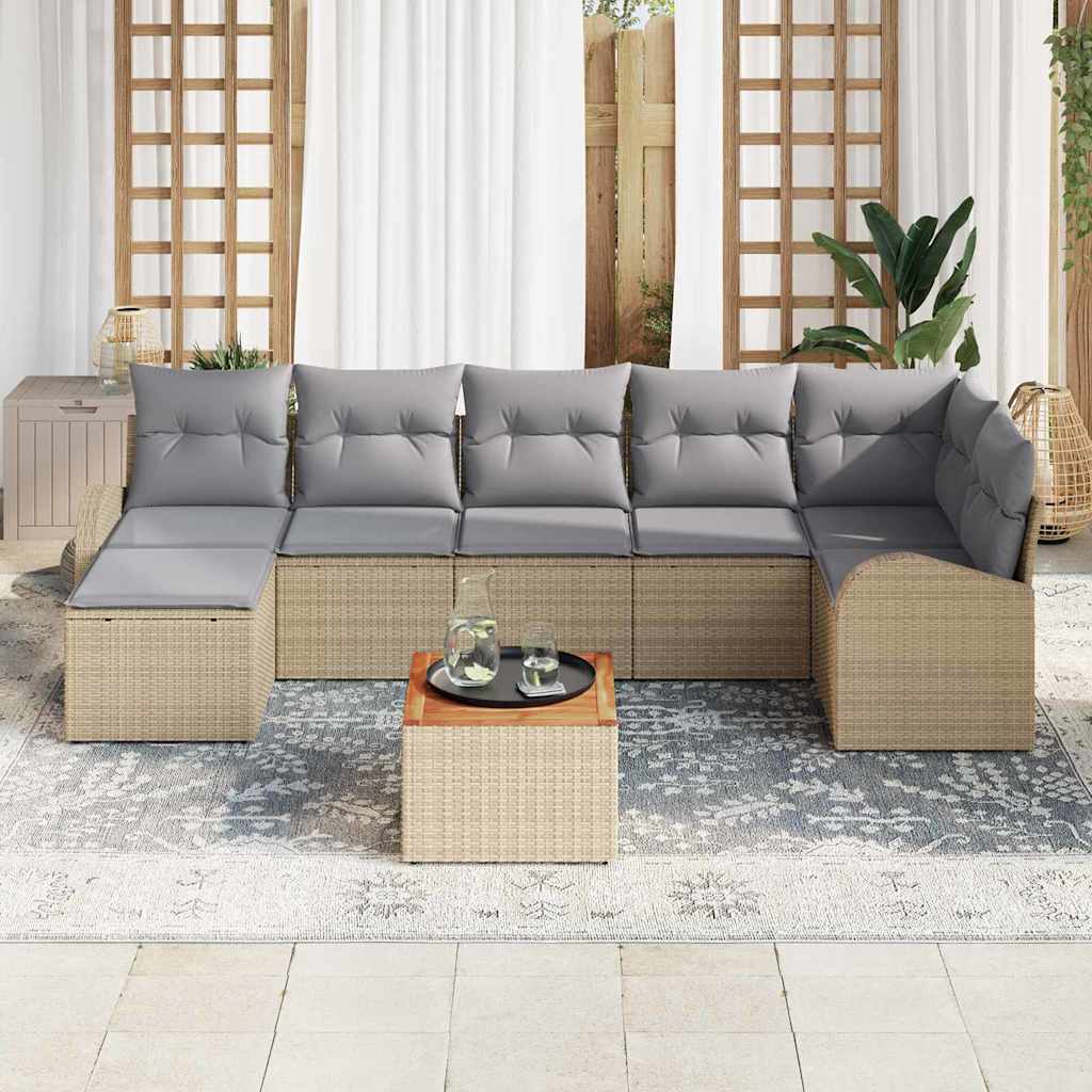 Tuin Sofa Set 8 Pcs Poly Riet