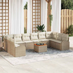 Tuin Sofa Set Met Kussen 11 Pcs Poly Riet