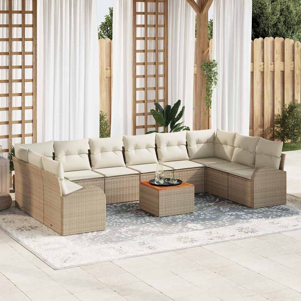 Tuin Sofa Set Met Kussen 11 Pcs Poly Riet