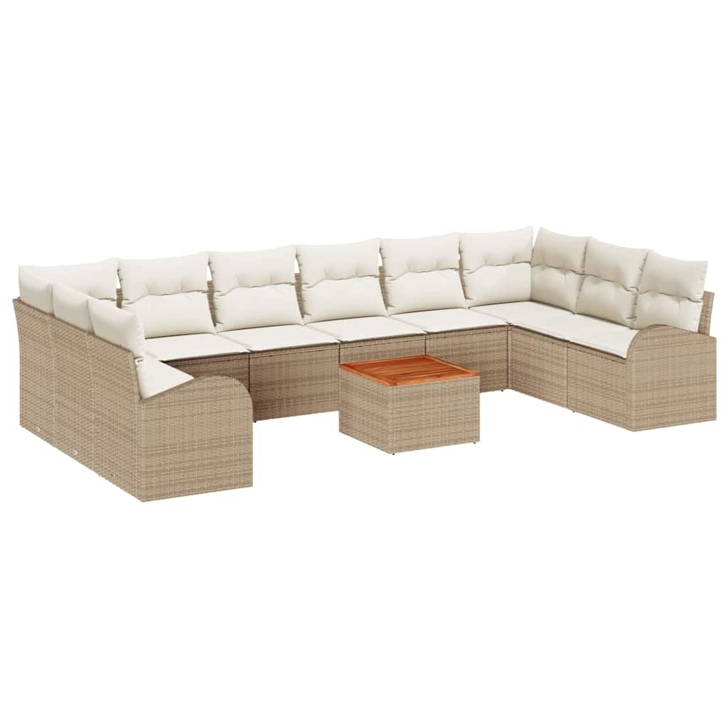 Tuin Sofa Set Met Kussen 11 Pcs Poly Riet
