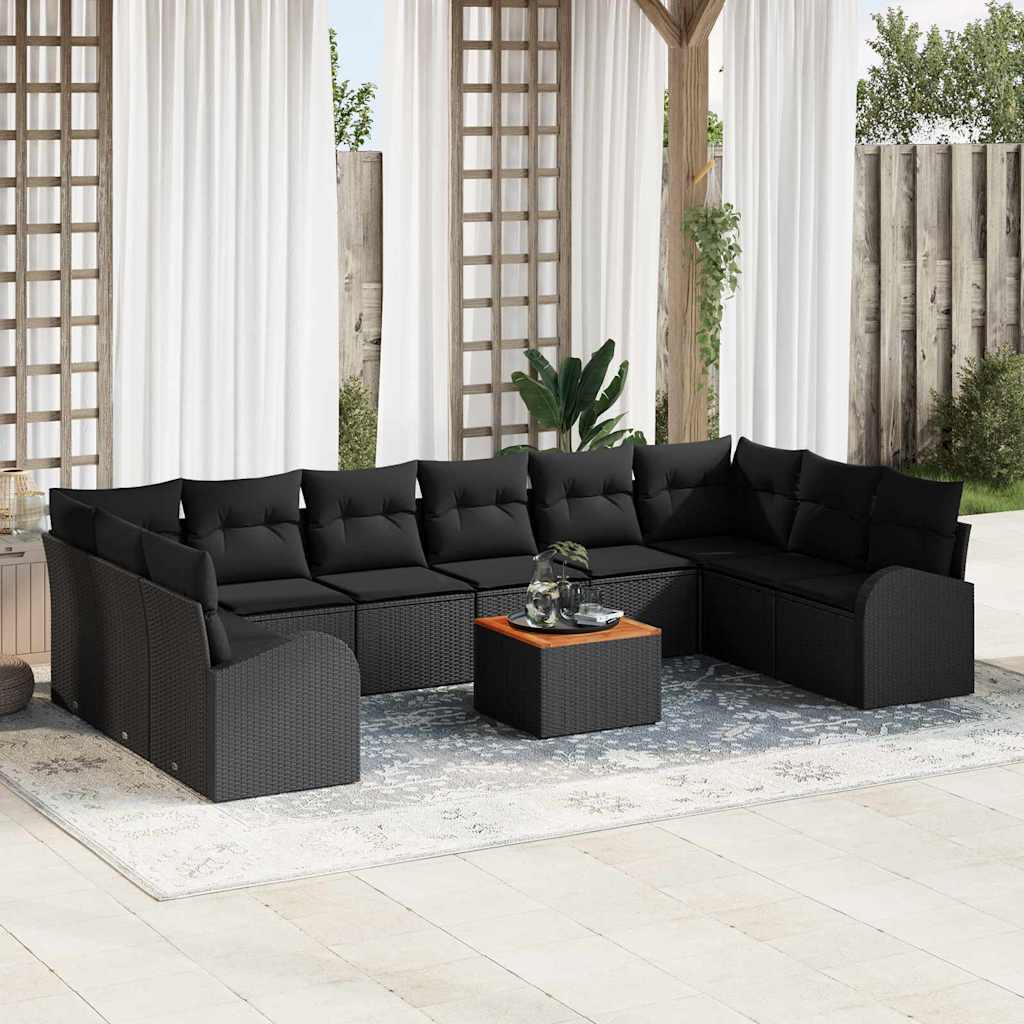 Tuin Sofa Set Met Kussen 11 Pcs Poly Riet