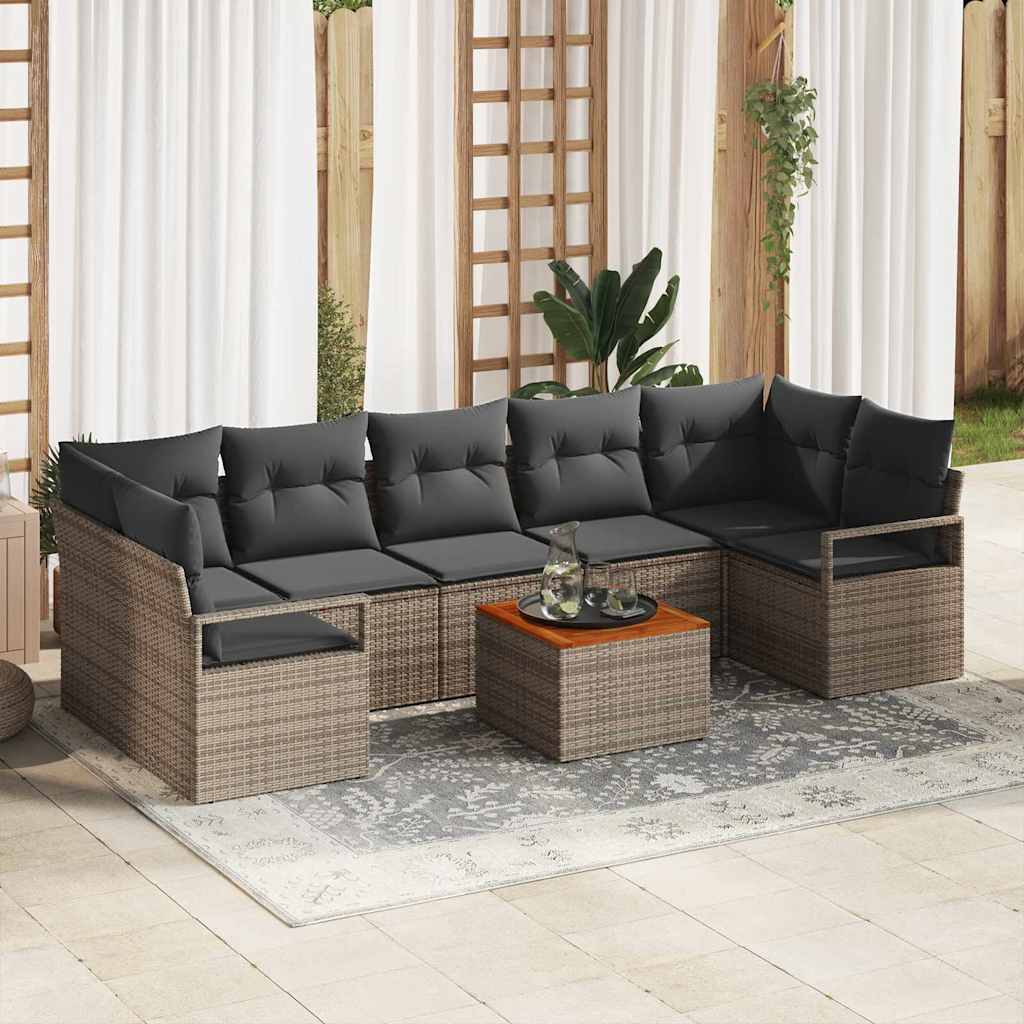 Tuin Sofa Set Met Kussen 8 Pcs Poly Riet
