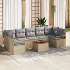 Tuin Sofa Set Met Kussen 8 Pcs Poly Riet