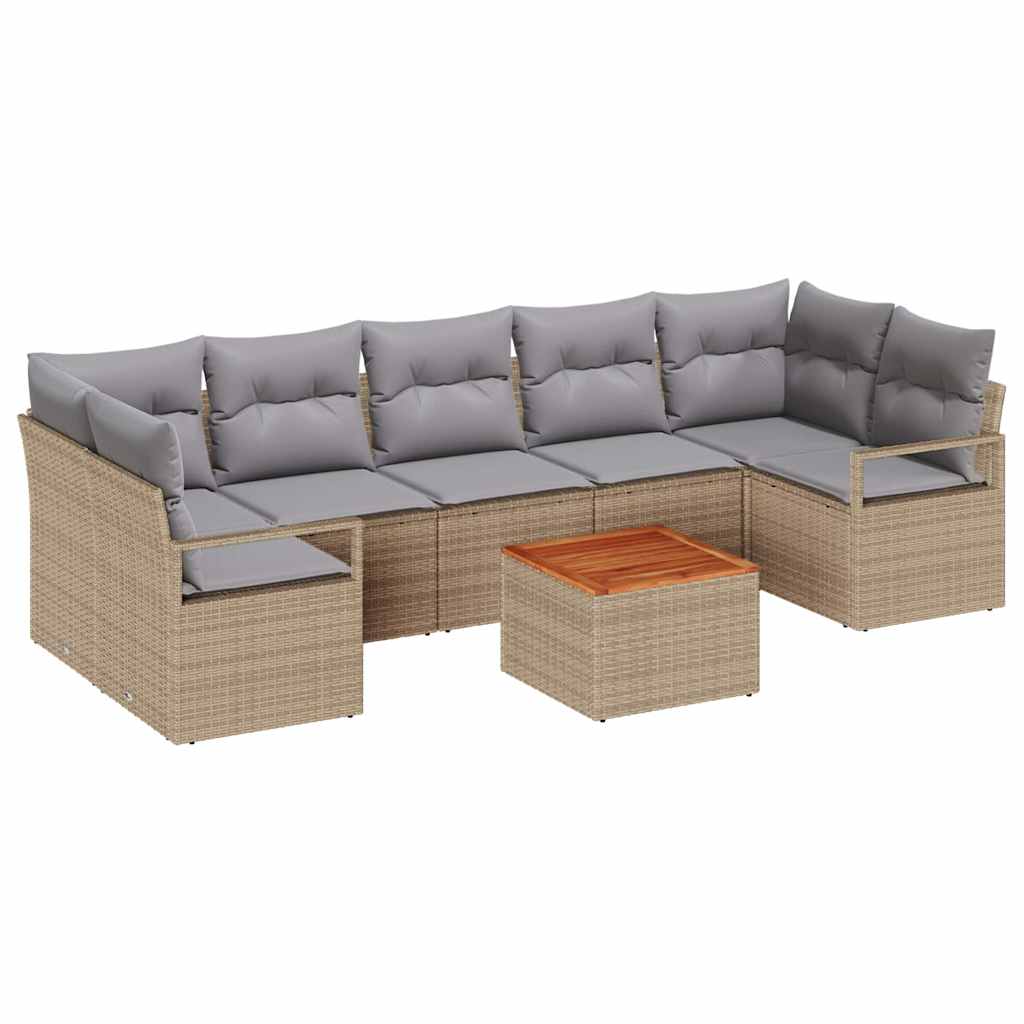 Tuin Sofa Set Met Kussen 8 Pcs Poly Riet