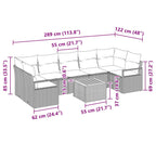 Tuin Sofa Set Met Kussen 8 Pcs Poly Riet
