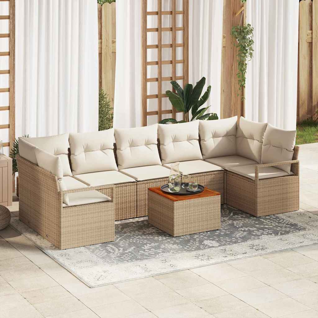 Tuin Sofa Set Met Kussen 8 Pcs Poly Riet