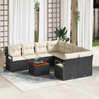 Tuin Sofa Set Met Kussen 9 Pcs Poly Riet