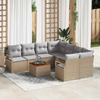 Tuin Sofa Set Met Kussen 9 Pcs Poly Riet