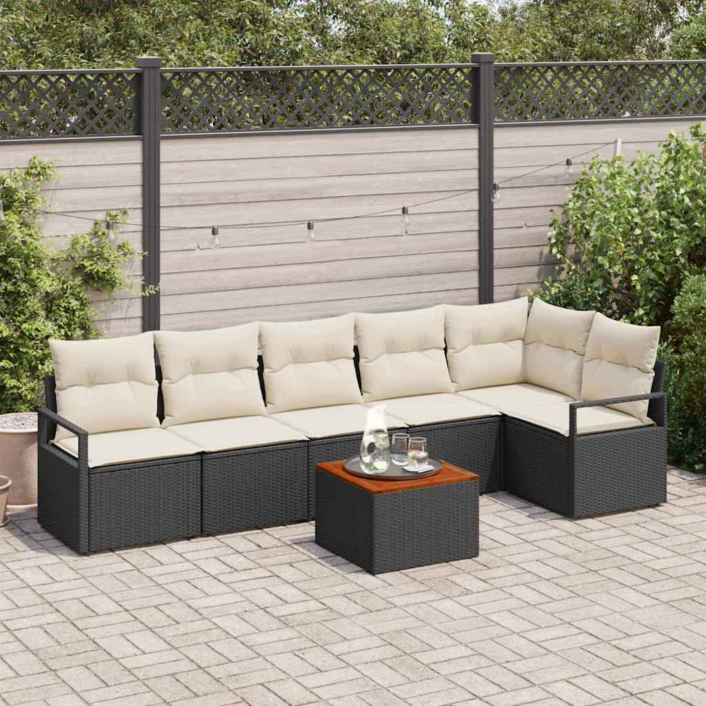 Tuin Sofa Set Met Kussen 7 Pcs Poly Riet