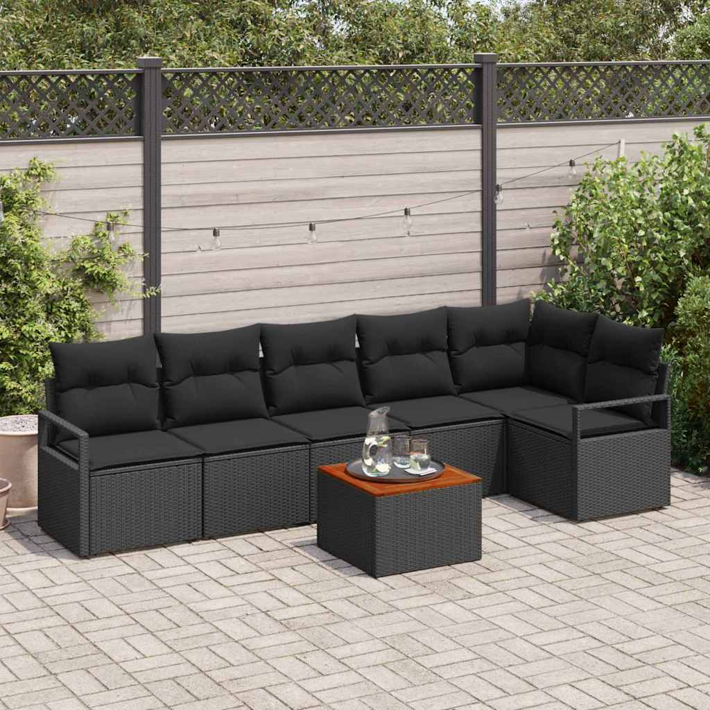Tuin Sofa Set Met Kussen 7 Pcs Poly Riet