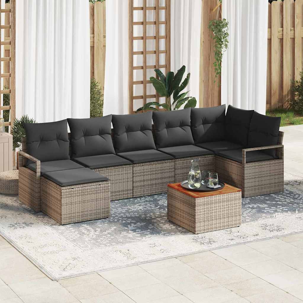 Tuin Sofa Set Met Kussen 8 Pcs Poly Riet