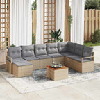Tuin Sofa Set Met Kussen 8 Pcs Poly Riet